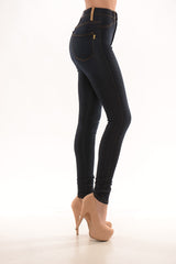Dark Blue Classic High Waist Skinny Jeans