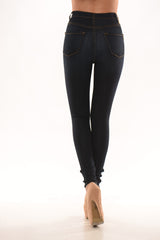 Dark Blue Classic High Waist Skinny Jeans