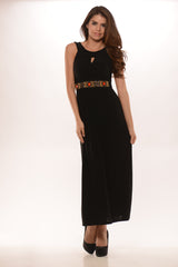 Black Diamonds Maxi Dress- Black