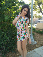Hawaiian High Waisted Skort